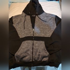 Brooklyn Express premium black and gray sweat hoodie size for extra large zip up